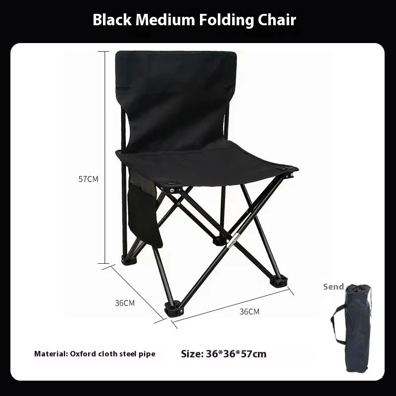 Portable Folding Camping Chair with Side Pocket