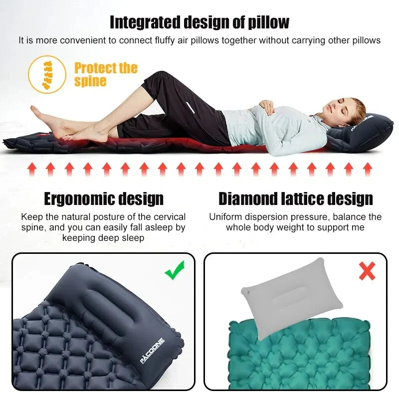Ultralight Inflatable Sleeping Pad for Comfortable Camping