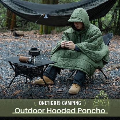 Wearable Camping Blanket Poncho for Warm Outdoor Comfort