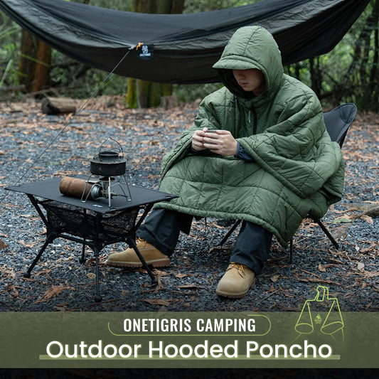 Wearable Camping Blanket Poncho for Warm Outdoor Comfort