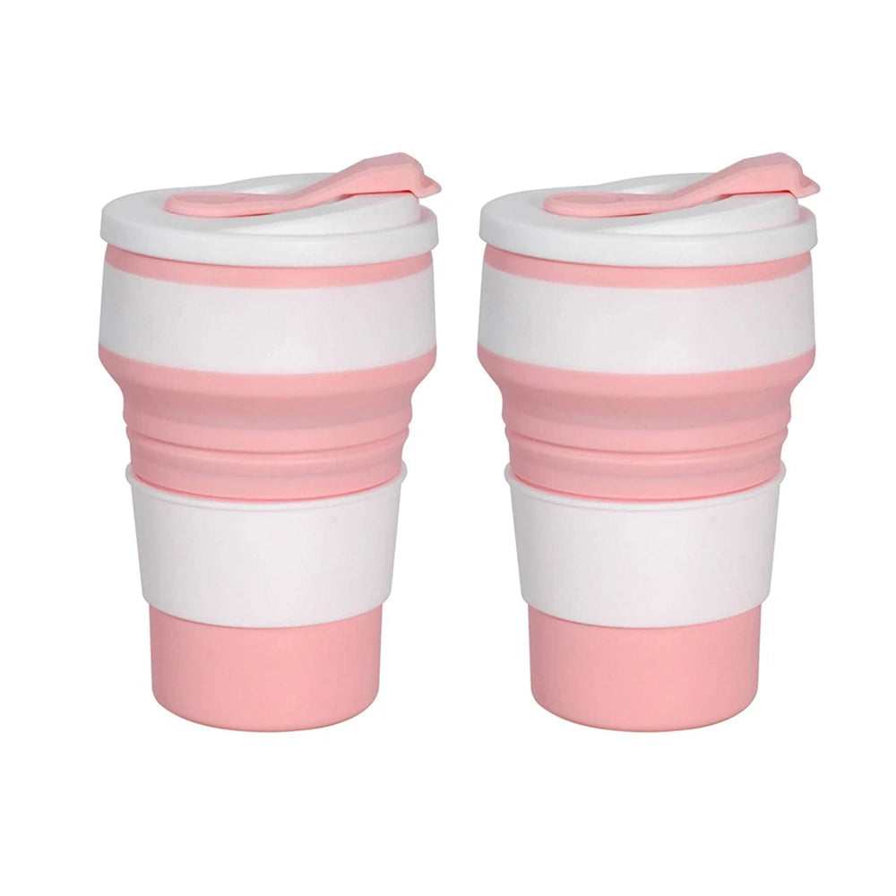 12oz Collapsible Silicone Cups – Portable Travel Mug