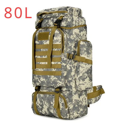 Large Hiking Backpack 80L Waterproof for Camping