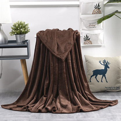 Coral Fleece Blanket – Soft Warm Throw for Travel & Picnic