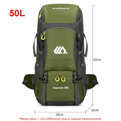 50L Hiking Backpack Waterproof Large Capacity Travel