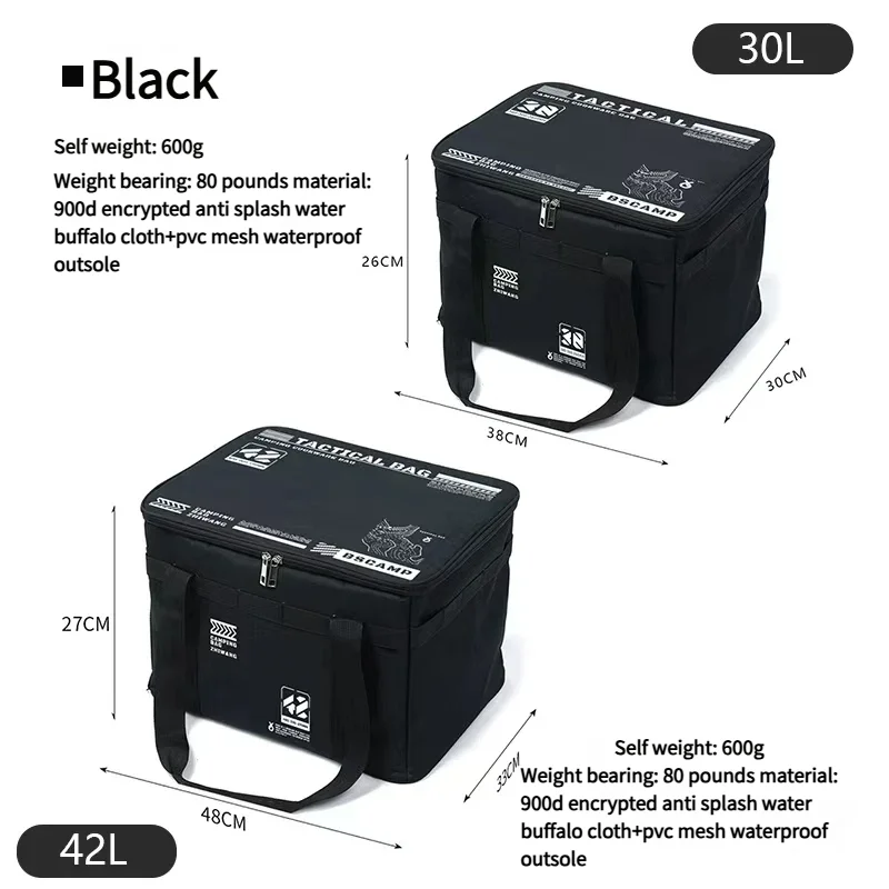 Camping Storage Box Bag with Dividers for Organized Gear