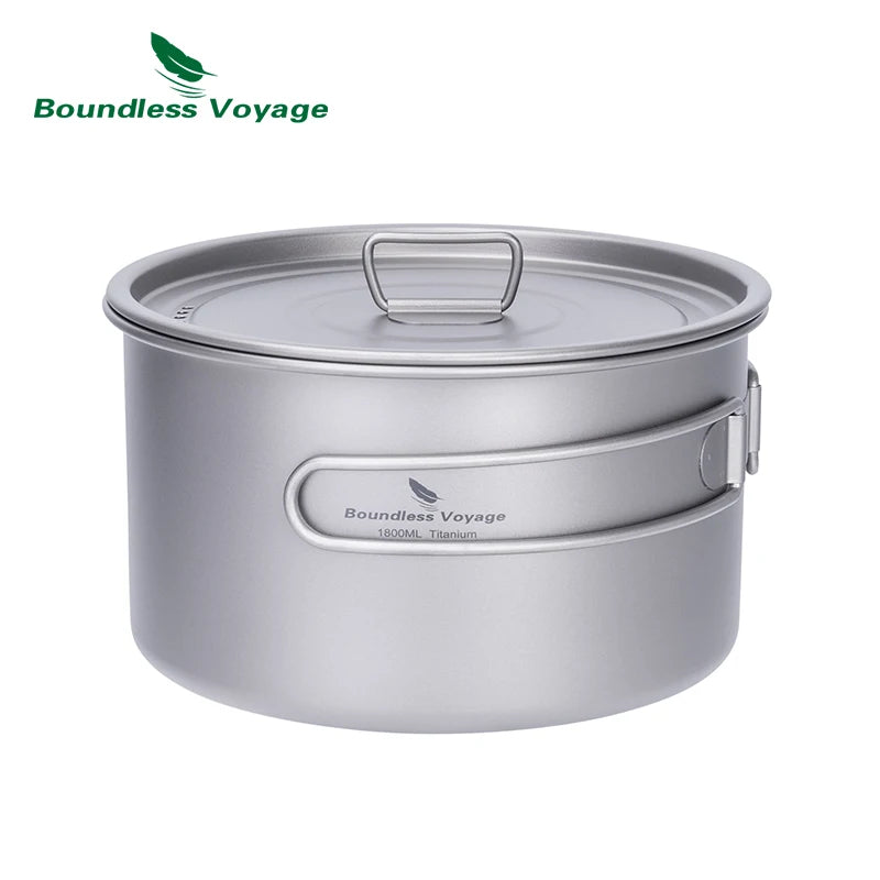 Titanium Outdoor Cooking Pot – Lightweight & Portable