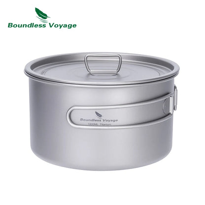 Titanium Outdoor Cooking Pot – Lightweight & Portable