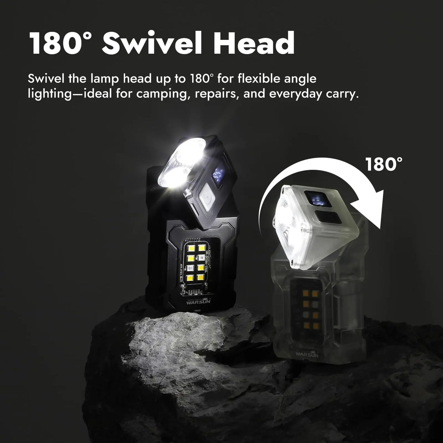 Magnetic USB Rechargeable Work Light for Camping & Repairs