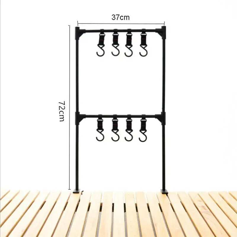 Camping Tableware Hanging Rack Space-Saving Organizer