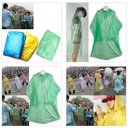 Disposable Rain Poncho Lightweight Emergency Protection
