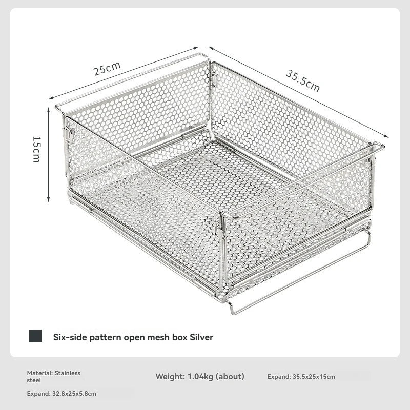 Camping Storage Basket Stainless Steel IGT Organizer