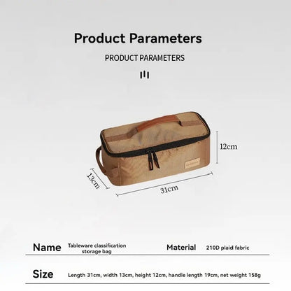 Camping Tableware Storage Bag Portable Gear Organizer