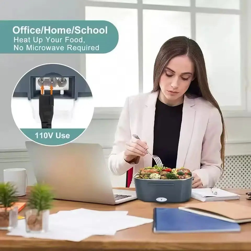 Electric Lunch Box Food Warmer Portable & Leakproof