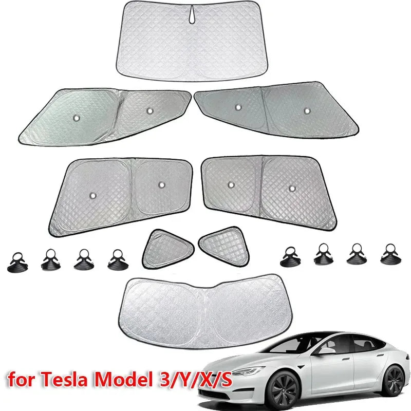 Tesla Window Sunshade – UV Protection for Front & Rear