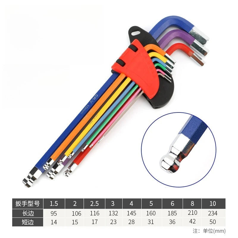 Allen Key Set 9PCS Long Arm for Easy Repairs