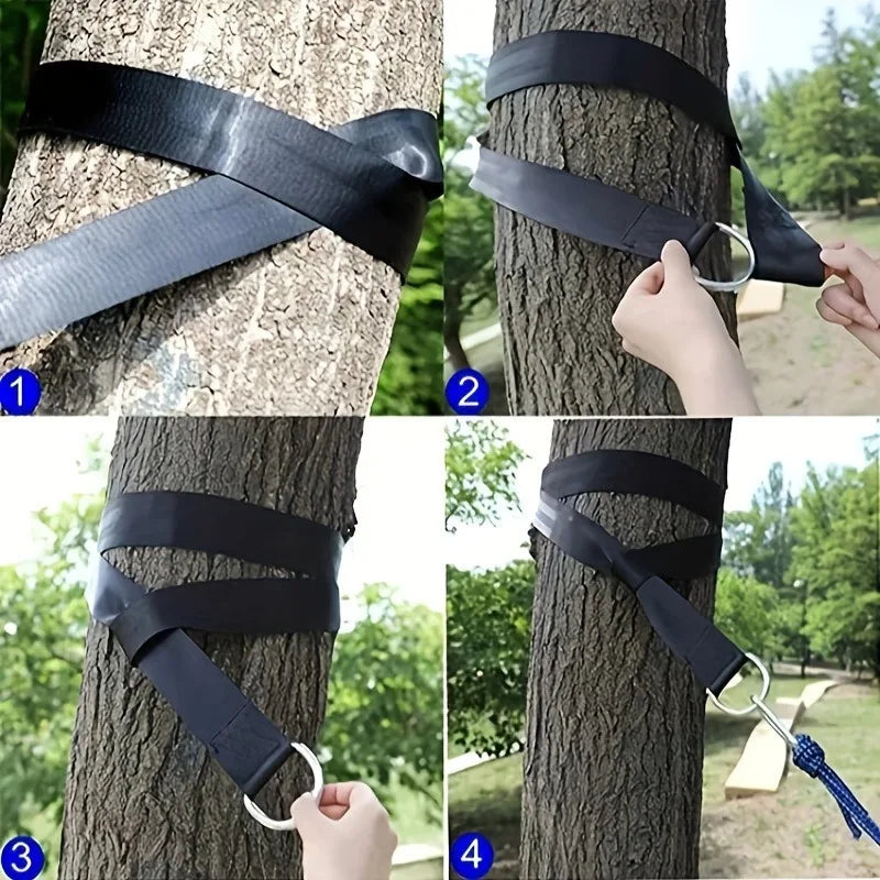 Portable Outdoor Swing Hammock with Safety Belt