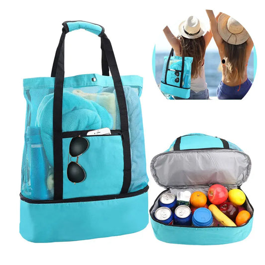 Insulated Picnic Beach Bag – Large Waterproof Tote for Women