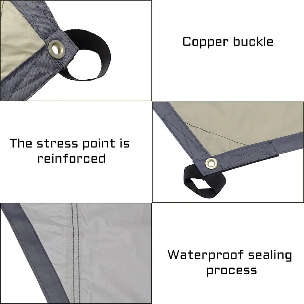 Large Camping Tarp Waterproof Sun Shelter 5.1m