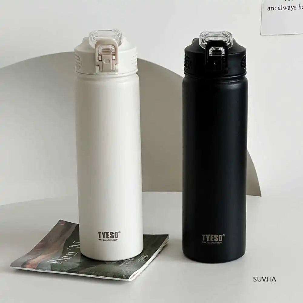 TYESO Stainless Steel Thermos Water Bottle – Keeps Drinks Hot & Cold