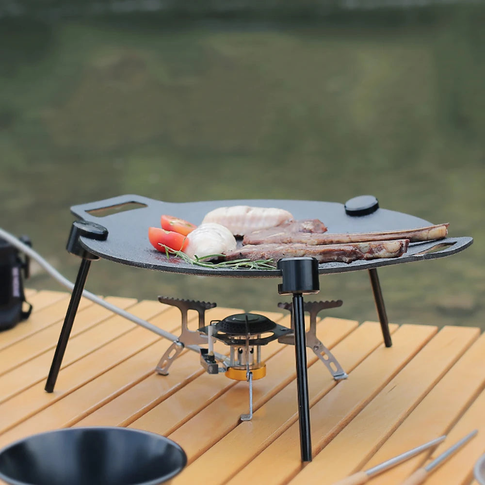 Portable Adjustable BBQ Triangular Grill Bracket Rack