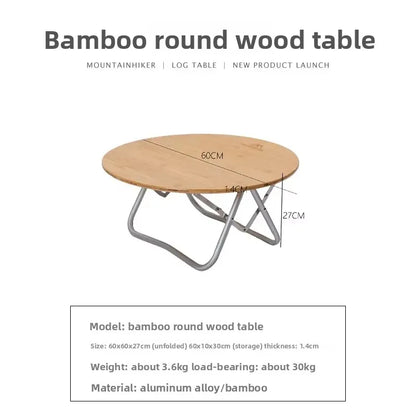 Portable Bamboo Camping Folding Table for Easy Outdoor Dining