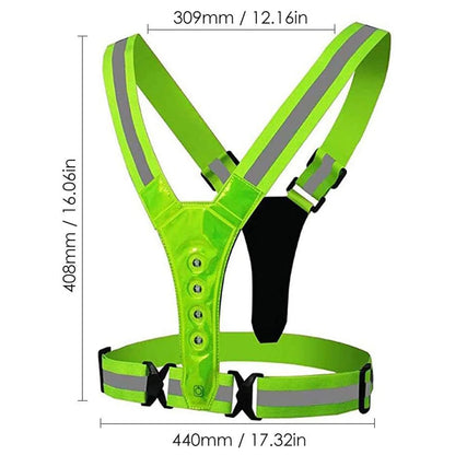 LED Reflective Running Vest – High Visibility Safety