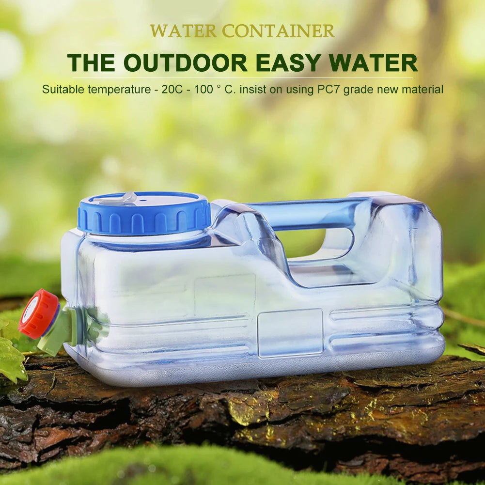 Camping Water Container with Faucet for Easy Storage