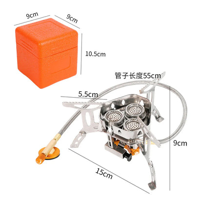 TARKA 3-Head Gas Stove – Portable Camping Burner 5800W