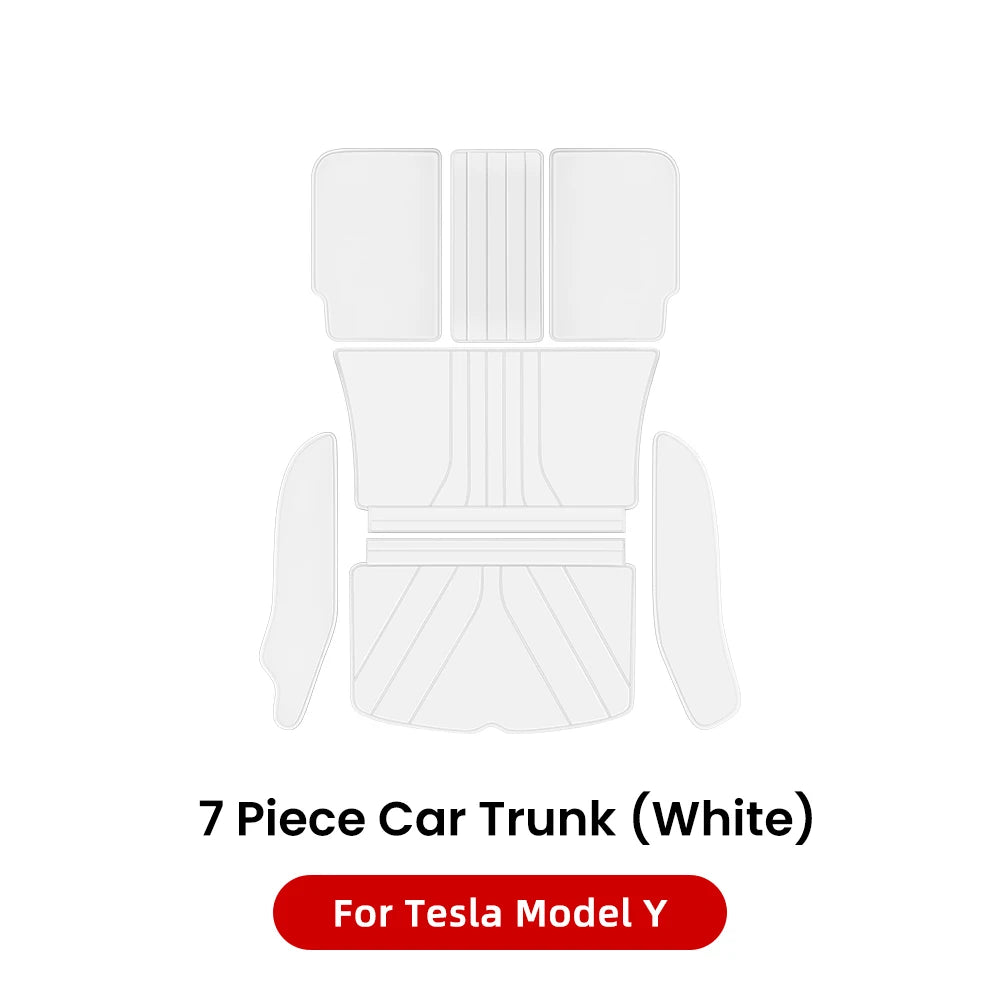 Tesla Model Y Leather Trunk Mat Waterproof Protection