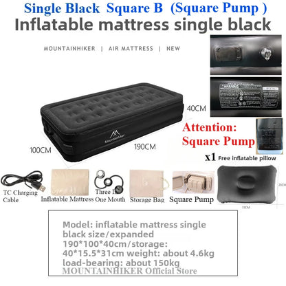 Inflatable Camping Mattress with Built-in Pump Comfort