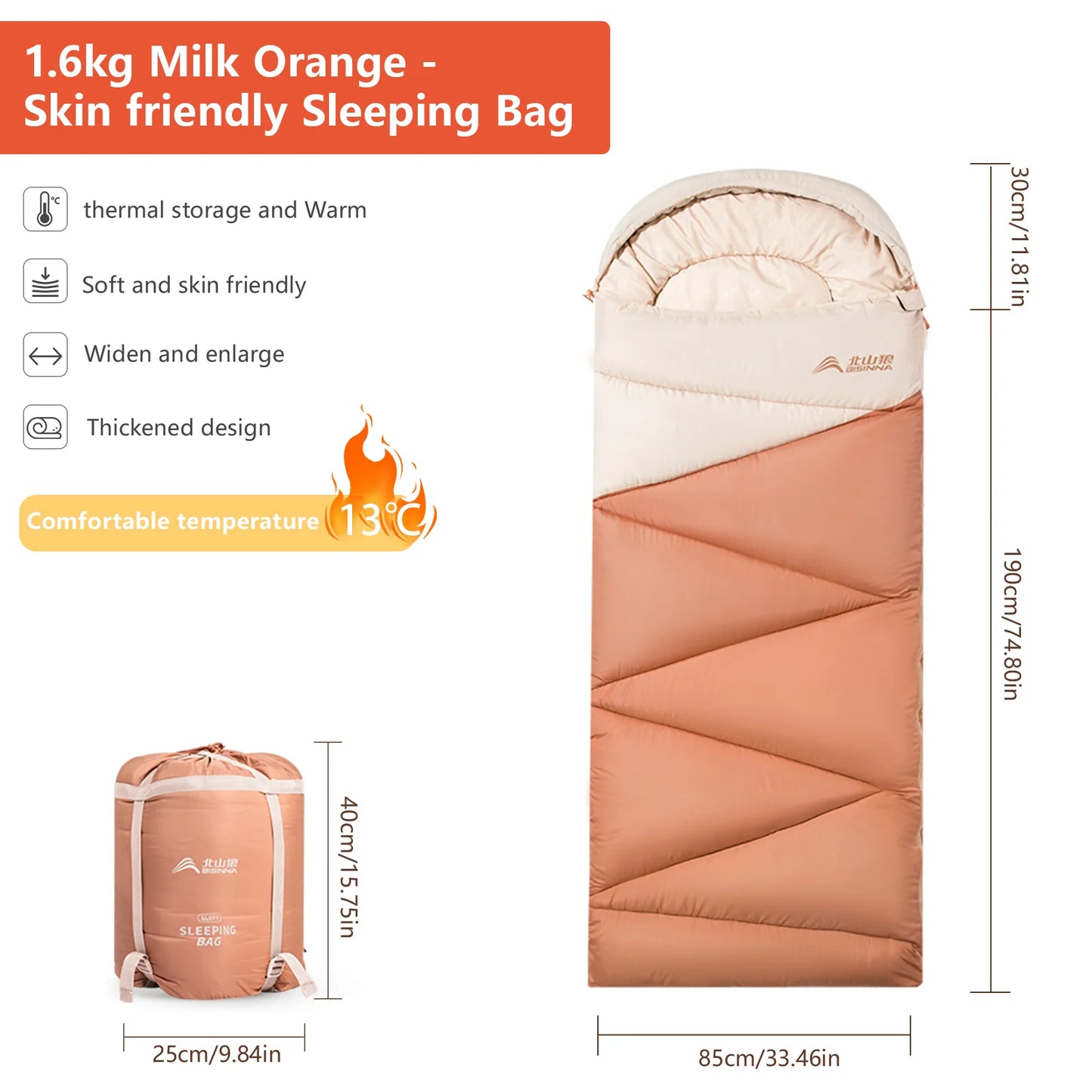 Ultralight Camping Sleeping Bag for All-Season Warmth