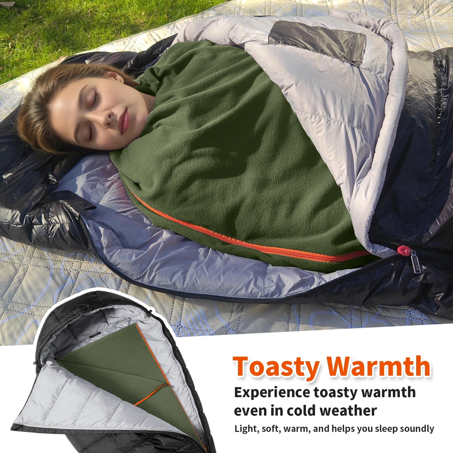 Sleeping Bag Liner Fleece for Warmth & Comfort