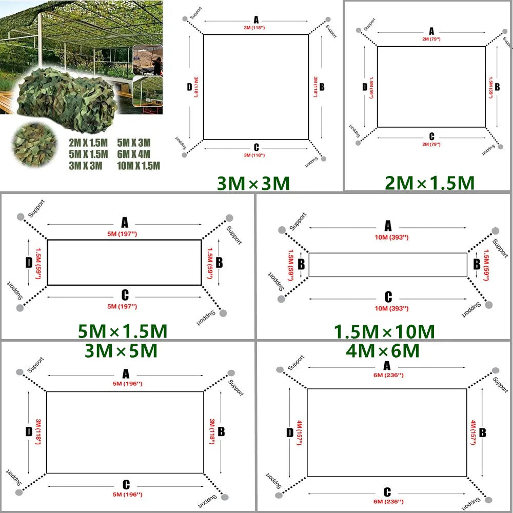 Camouflage Netting for Hunting & Camping – Durable Sunshade