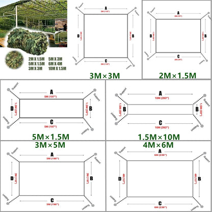Camouflage Netting for Hunting & Camping – Durable Sunshade
