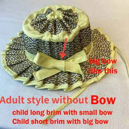 Foldable Straw Sun Hat for Kids & Adults – UV Protection