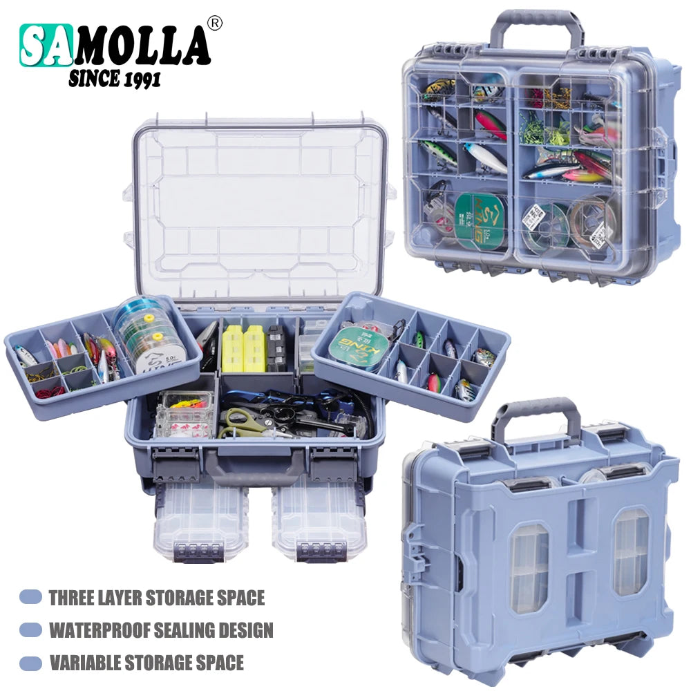 Fishing Tackle Box Waterproof Large Capacity Storage