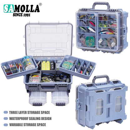 Fishing Tackle Box Waterproof Large Capacity Storage