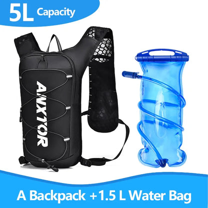 5L Running Hydration Backpack with Water Bag Pocket