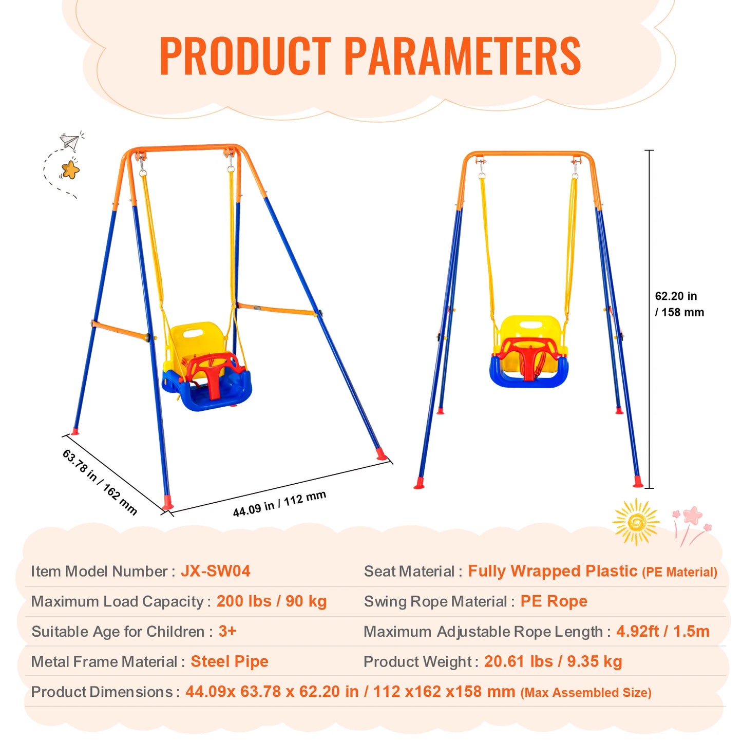Backyard Swing Set - Safe Outdoor Fun for Kids