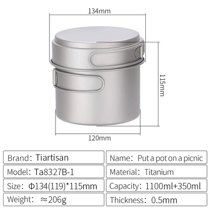Titanium Camping Cookware Set for Ultralight Outdoor Cooking