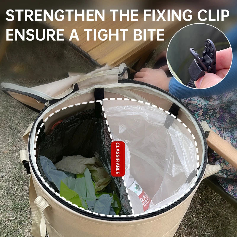 Foldable Outdoor Camping Trash Can – Large Storage Box