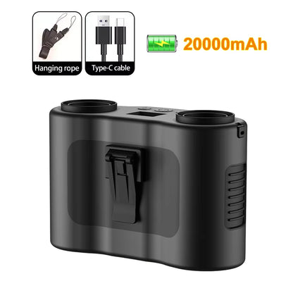 Portable Waist Clip Fan USB Rechargeable with Dual Airflow