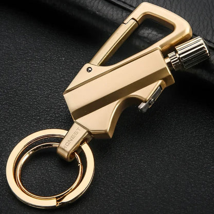 Portable Camping Match Keychain – Metal Fuel Lighter Tool