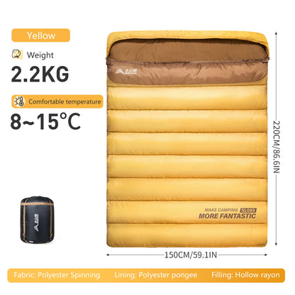 2 Person Camping Sleeping Bag Warm All-Season Comfort