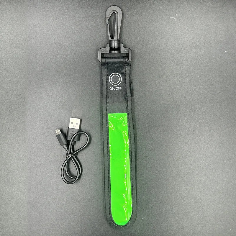 LED Backpack Safety Light – Rechargeable Reflective Clip