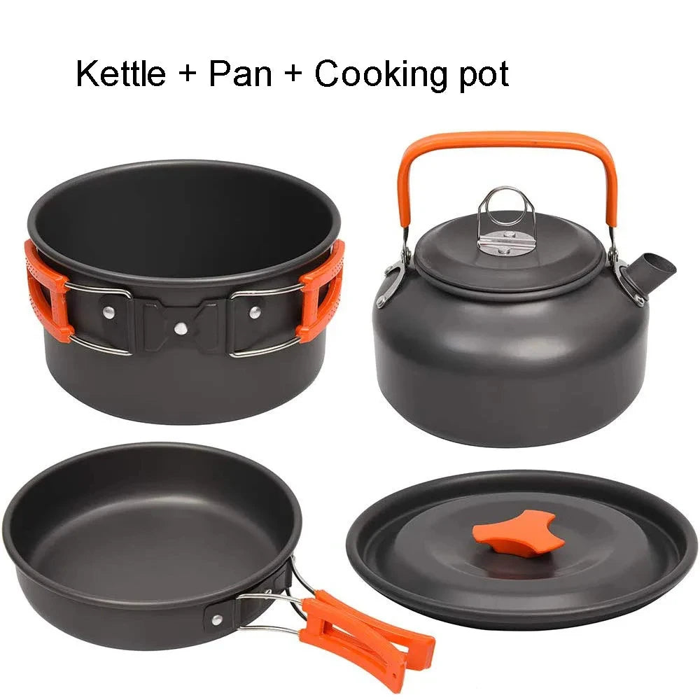 Camping Cookware Set for 2–3 People Lightweight Cooking