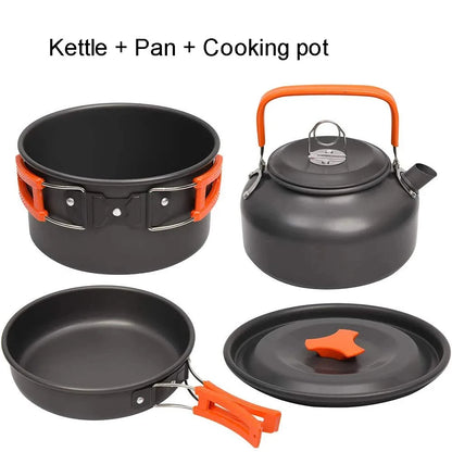 Camping Cookware Set for 2–3 People Lightweight Cooking