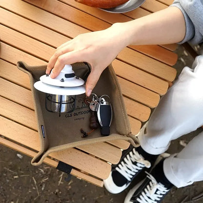 Portable Folding Camping Storage Tray – Stackable Organizer