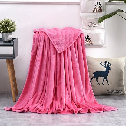 Coral Fleece Blanket – Soft Warm Throw for Travel & Picnic