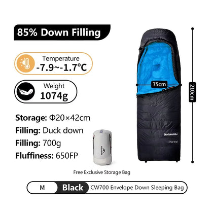 Ultralight Duck Down Sleeping Bag for Winter Warmth